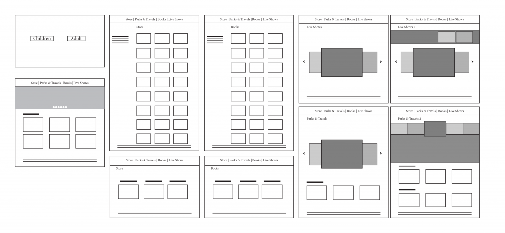 adult wireframes